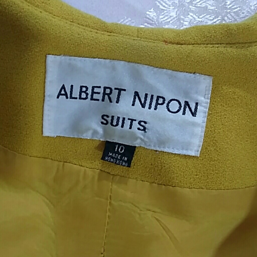 Albert Nipon  Vintage jacket size 10 mustard color - Picture 6 of 7